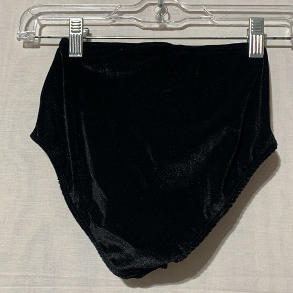 HerPony Black Velvet High Waisted Bottom - Picture 5 of 6
